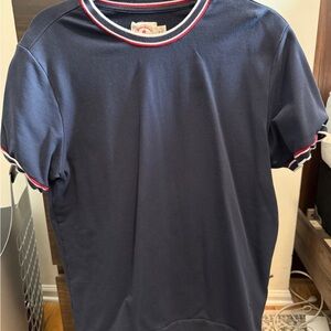 Vintage Brooks Brothers Navy Tee with Red and White Trim